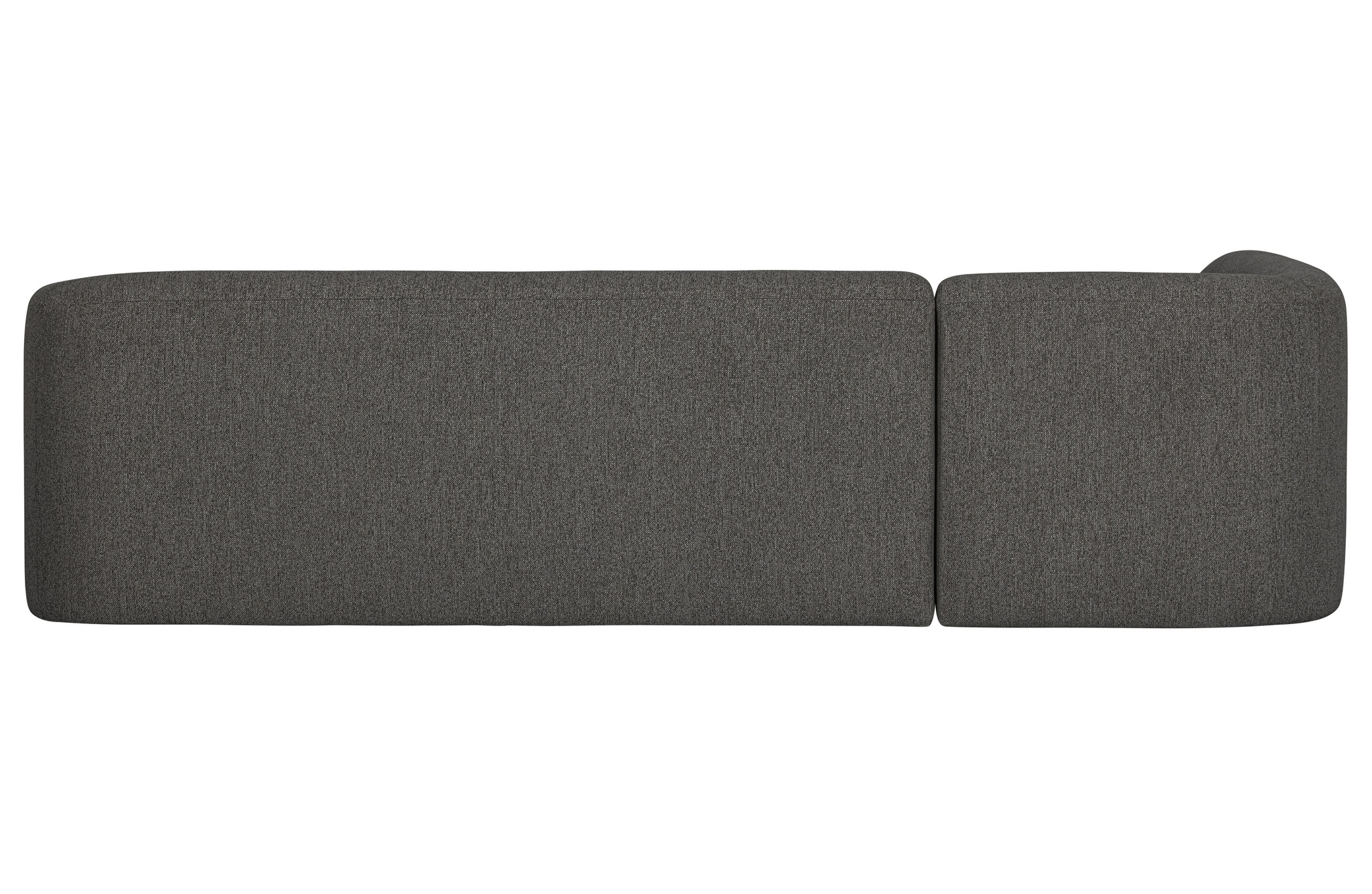 Sloping Hoekbank Links Grijs/zwart Melange