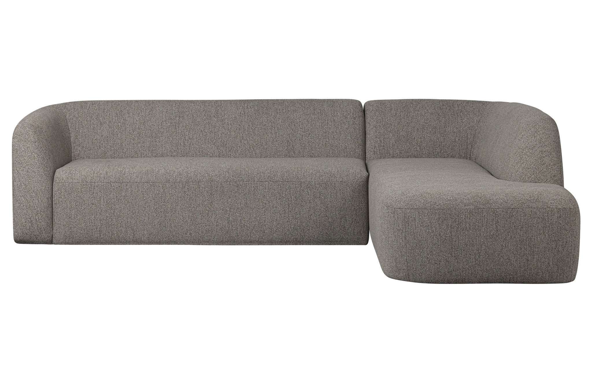 Sloping Hoekbank Rechts Grijs Melange