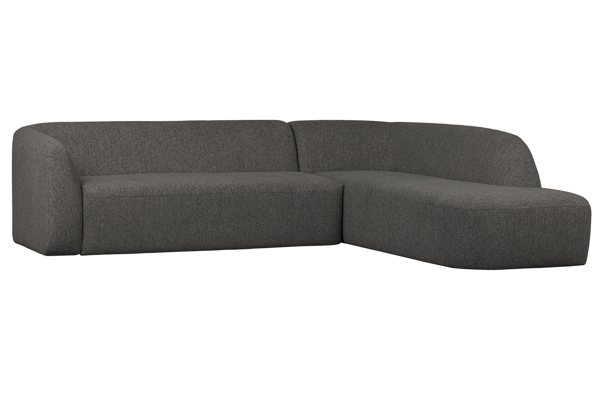 Sloping Hoekbank Rechts Grijs/zwart Melange