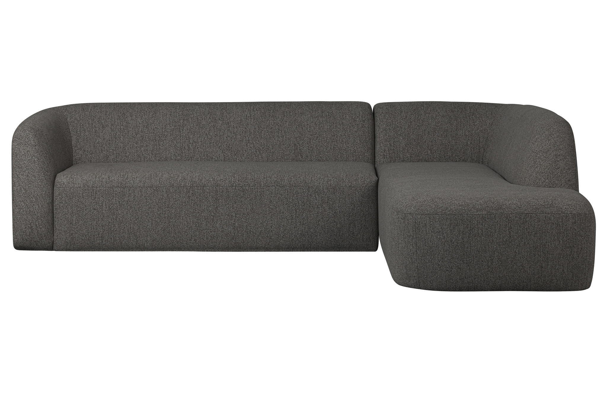 Sloping Hoekbank Rechts Grijs/zwart Melange