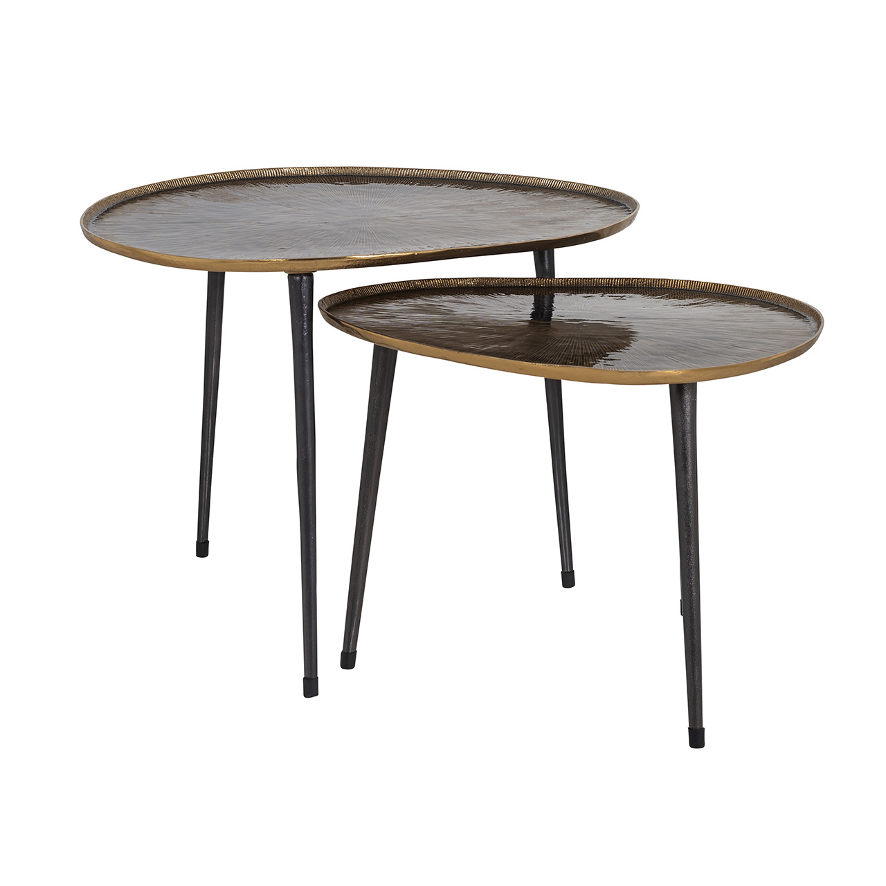 Salontafel Louve set van 2 (Brushed Gold)