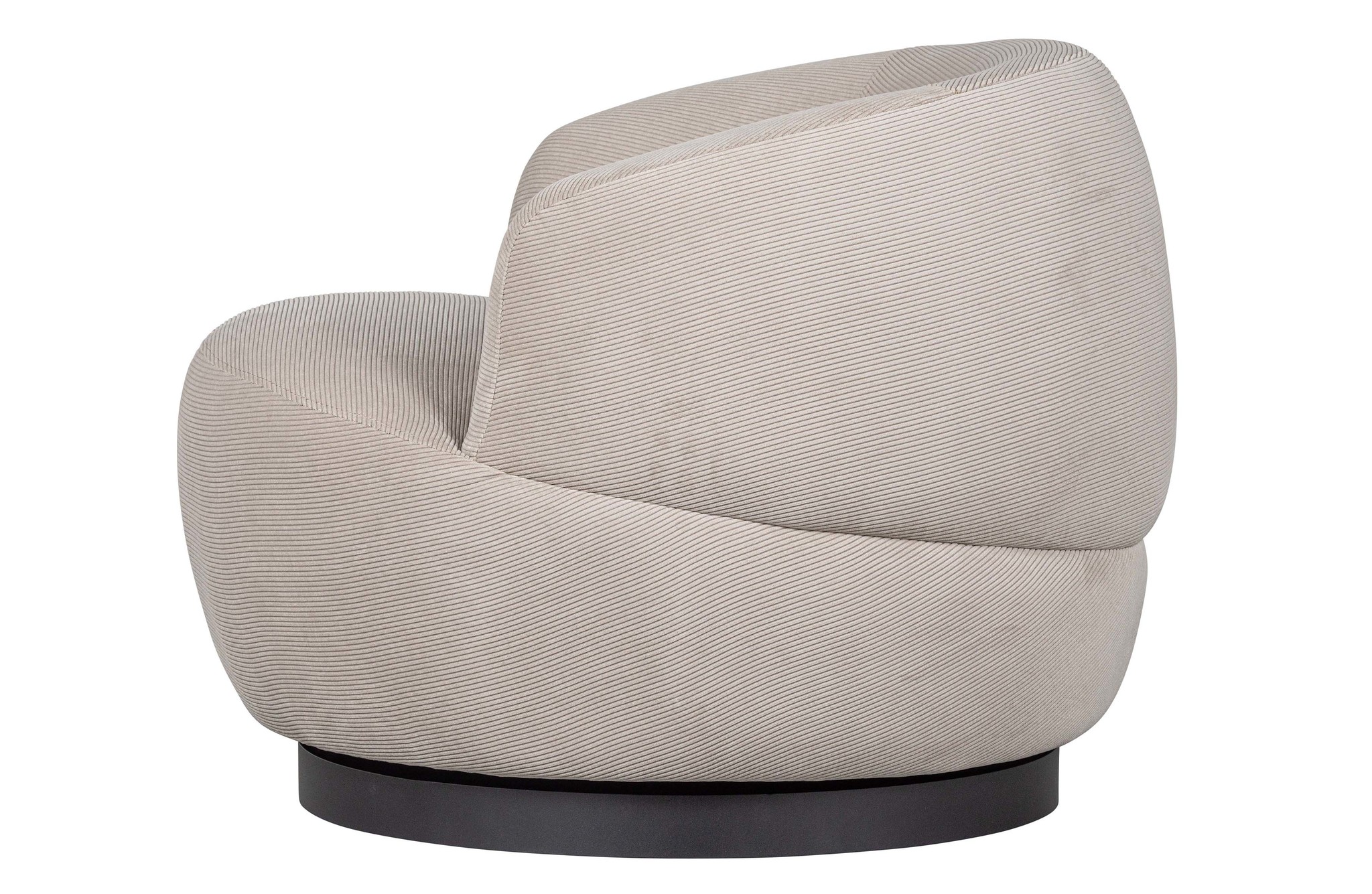 Woolly Draaifauteuil Ribcord Naturel