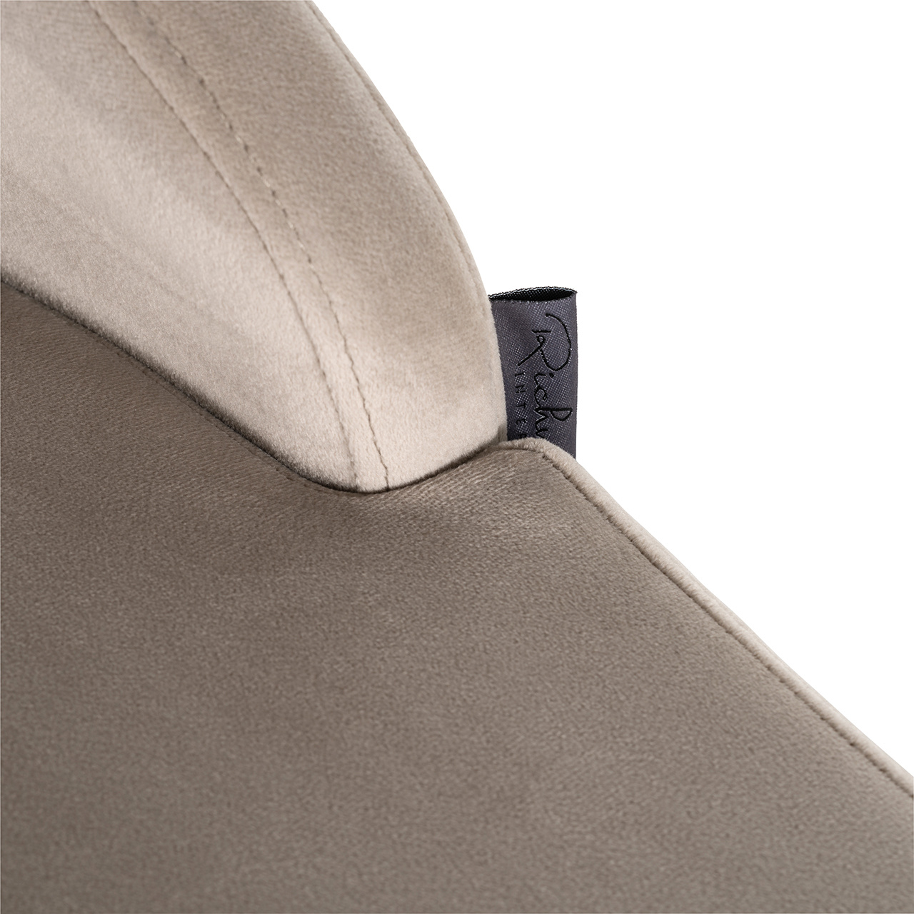 Bar stool Bolton khaki velvet / black fire retardant (FR-Quartz 903 Khaki)