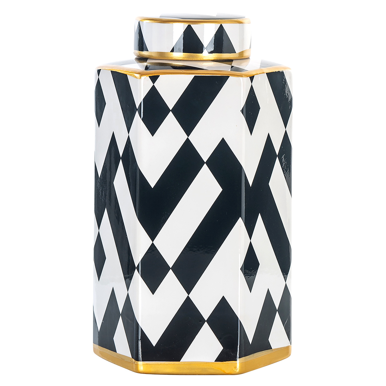 Pot Arto klein goud (Black/white)
