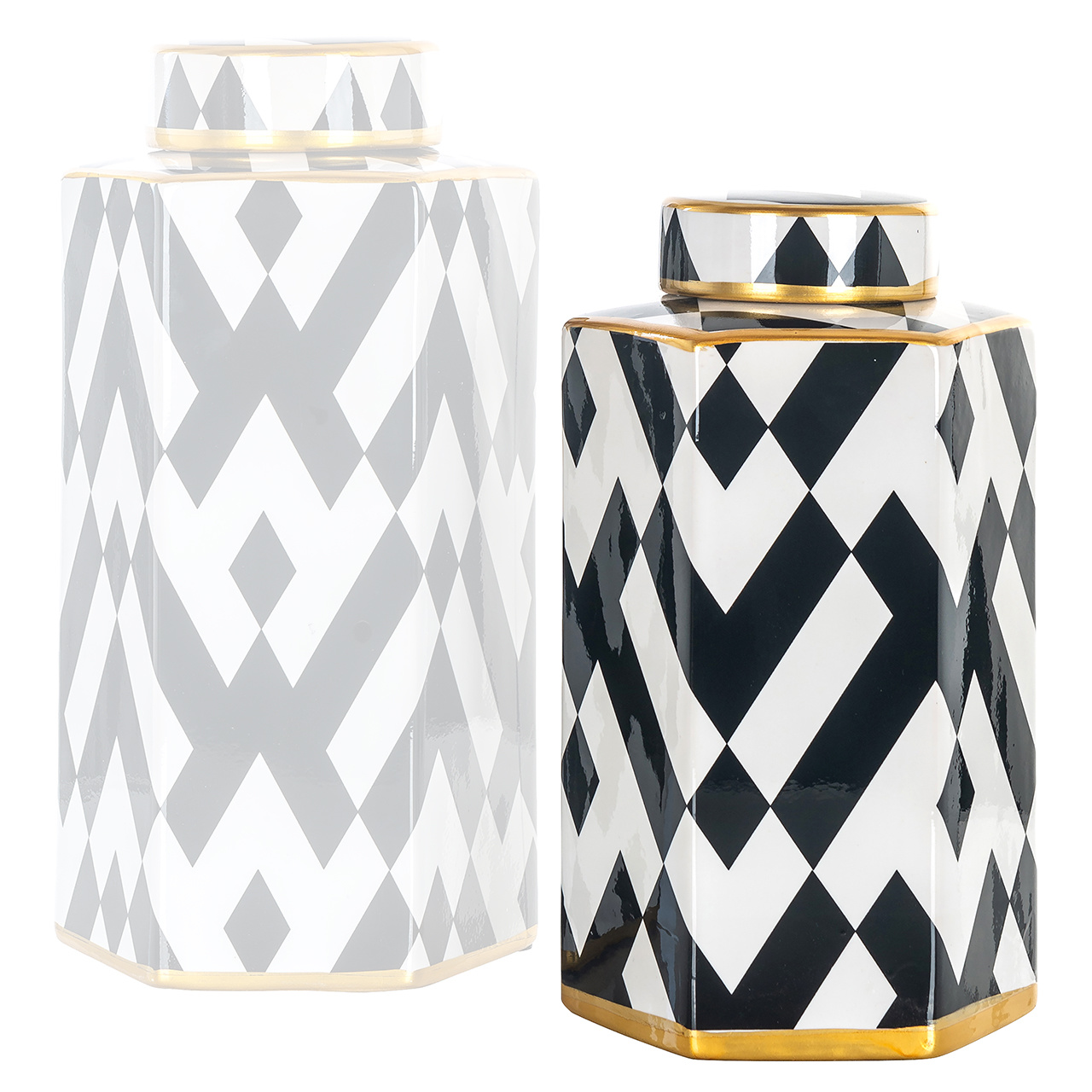Pot Arto klein goud (Black/white)