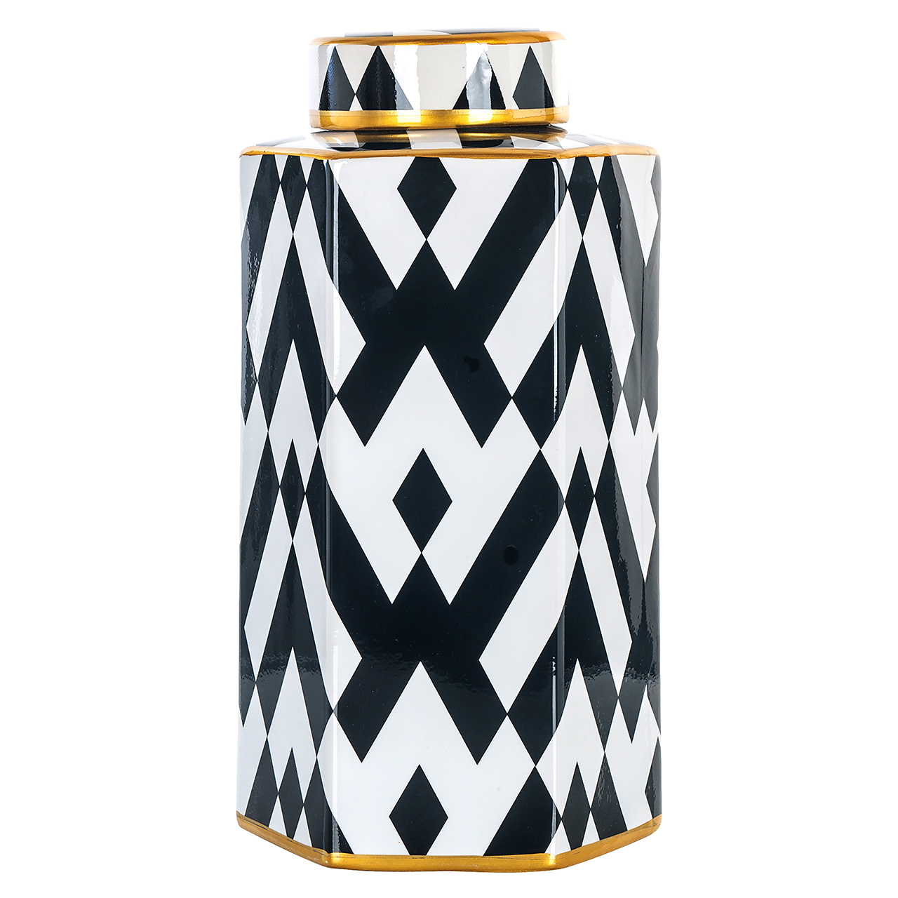 Pot Arto groot goud (Black/white)