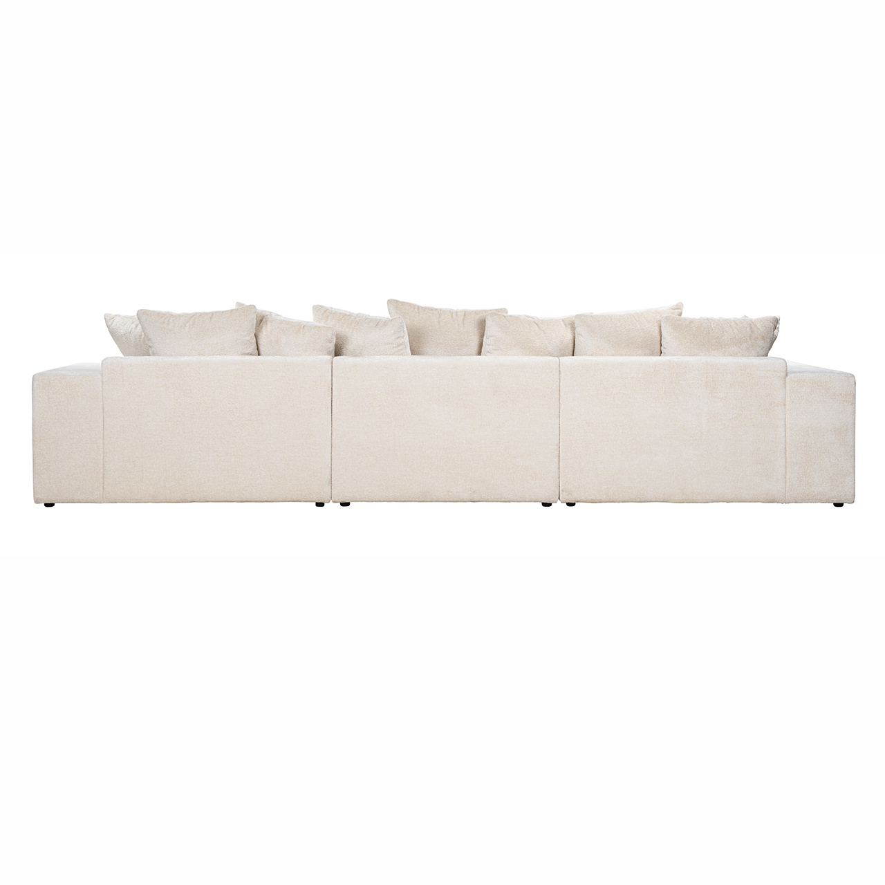 Bank Alcazar 3-zits + lounge links/rechts white chenille (Bergen 900 white chenille)