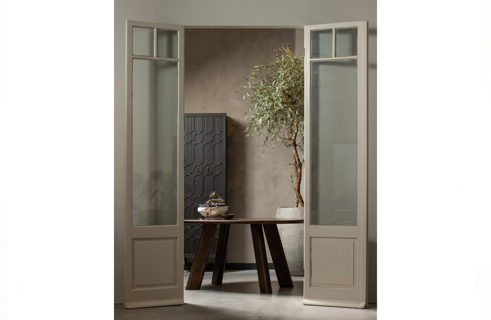 Bequest Hoge Kast Hout Zwart