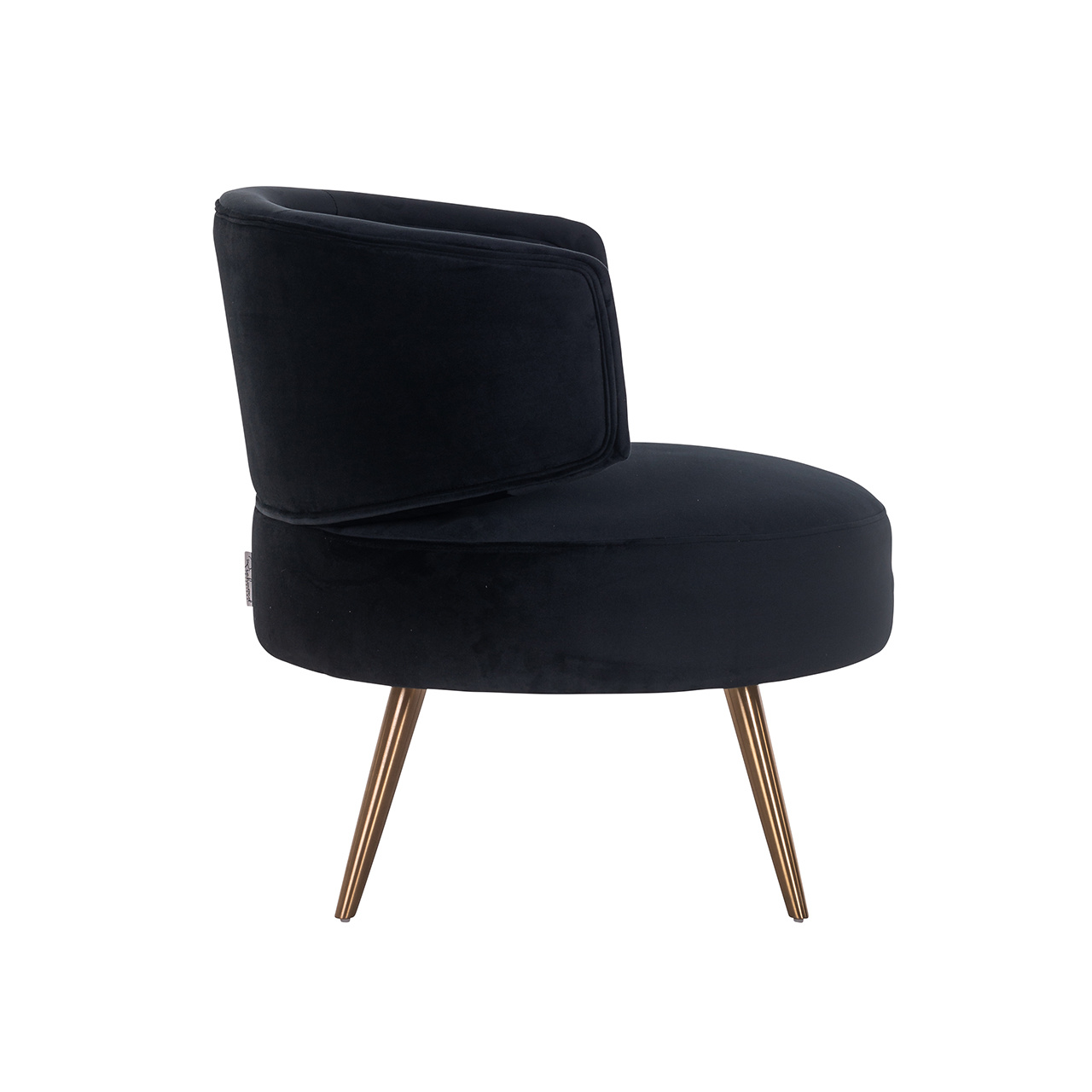 Fauteuil Hazel black velvet fire retardant (FR-Quartz 800 Black)