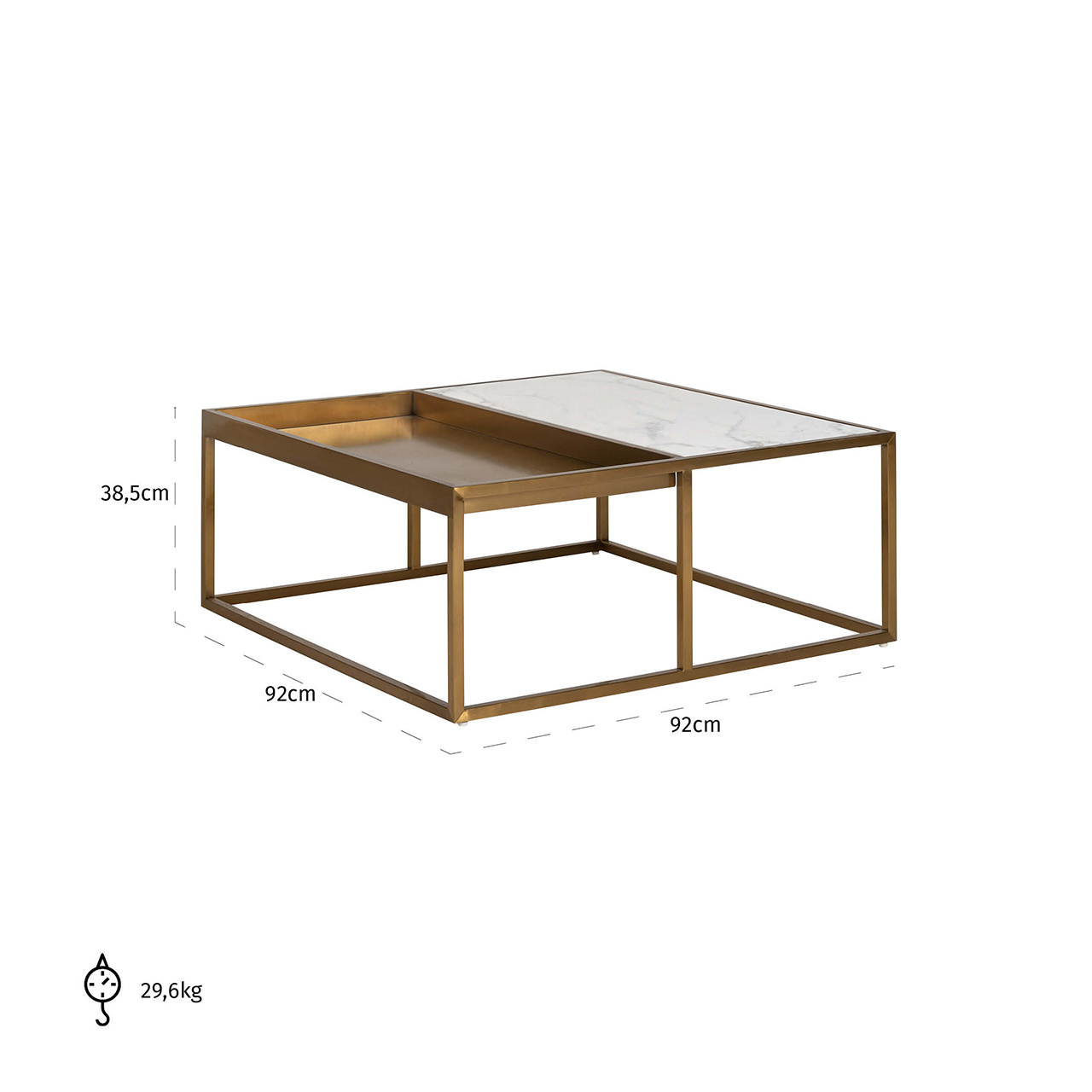 Salontafel Duran (Brushed Gold)