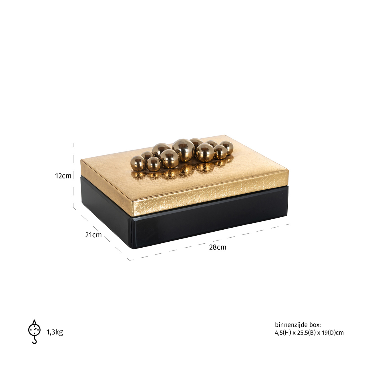 Juwelenbox Molly (Black/gold)