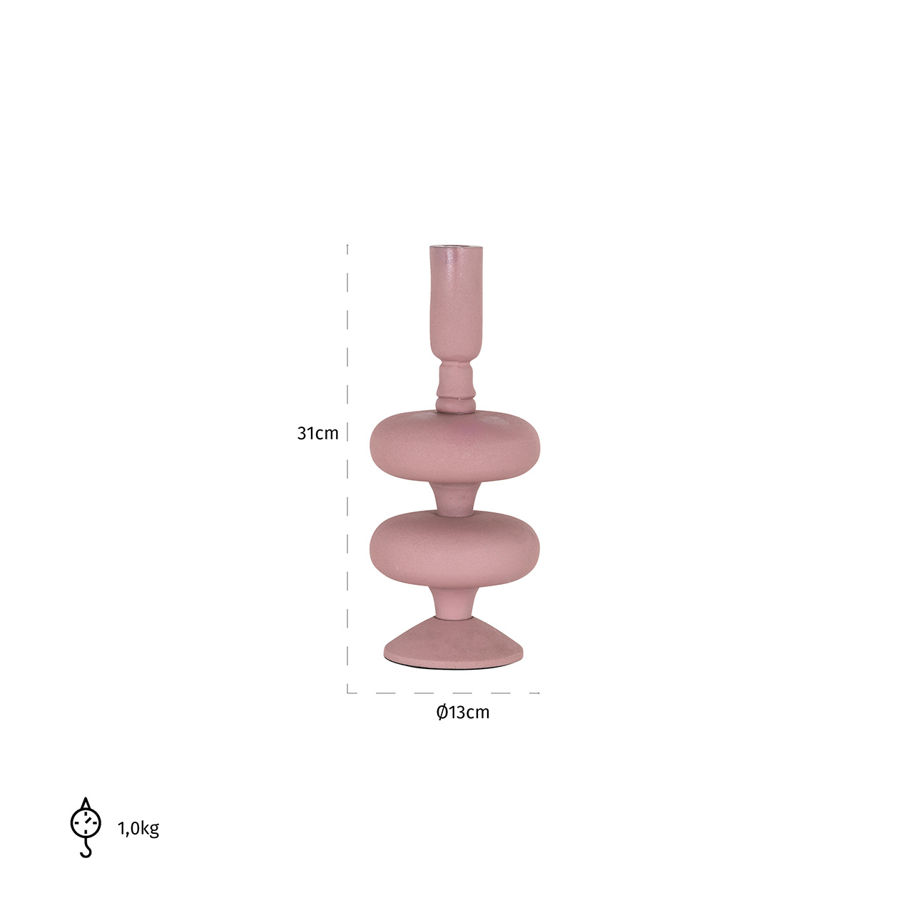 Kandelaar Abbey klein (Pink)