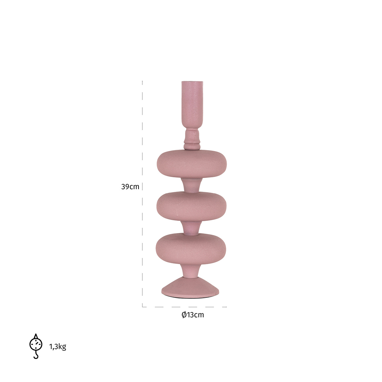 Kandelaar Abbey groot (Pink)