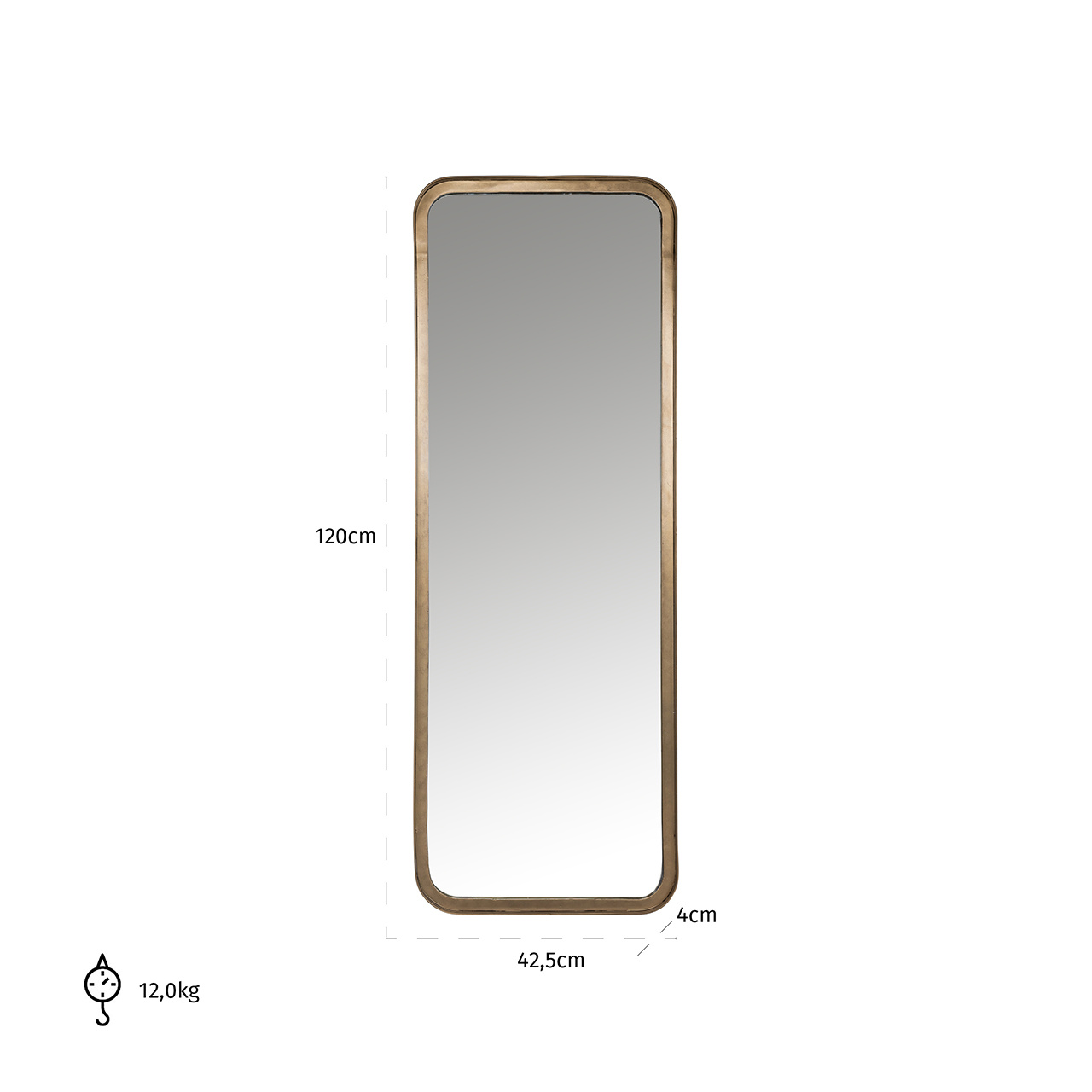 Spiegel Liam (Brushed Gold)