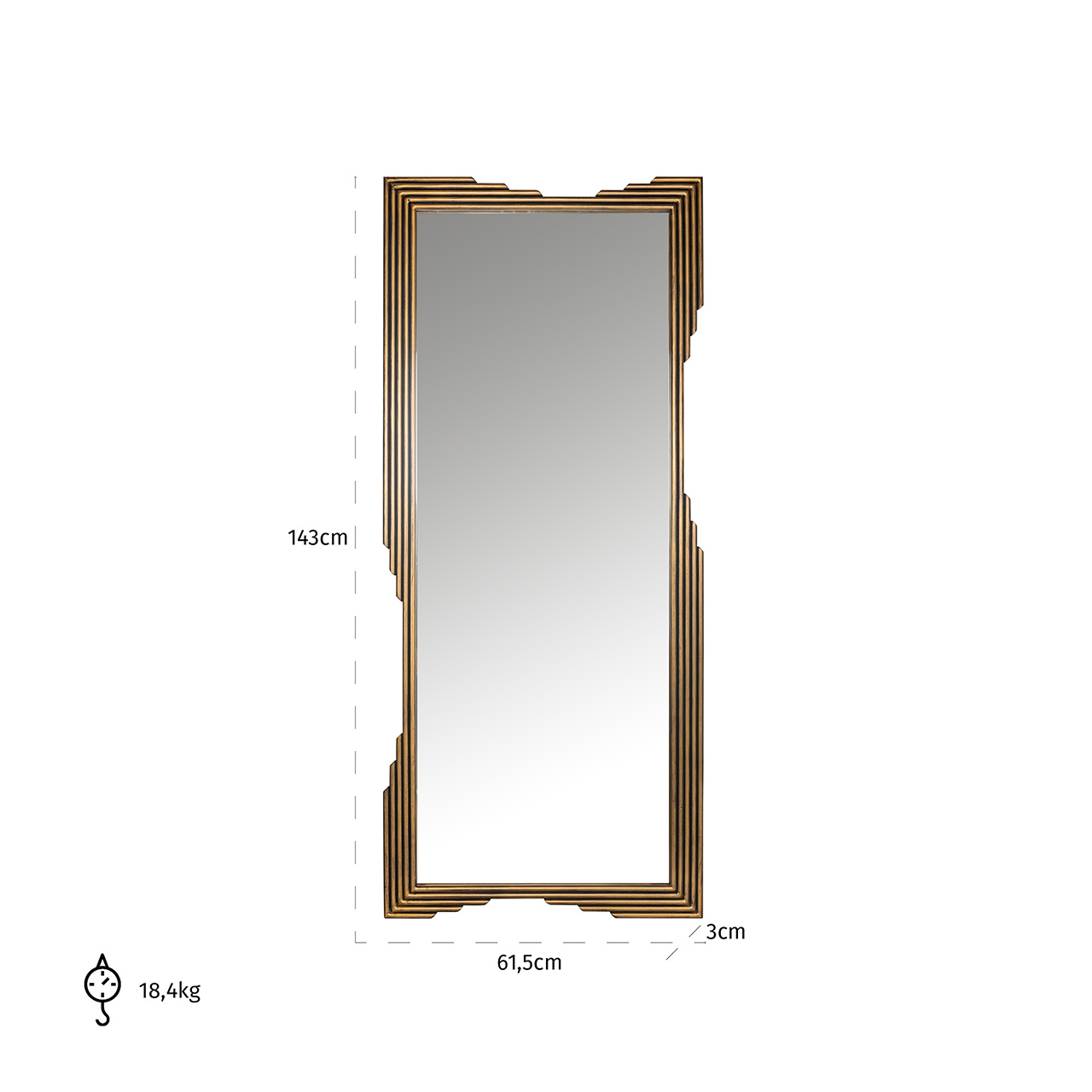 Spiegel Evy (Brushed Gold)