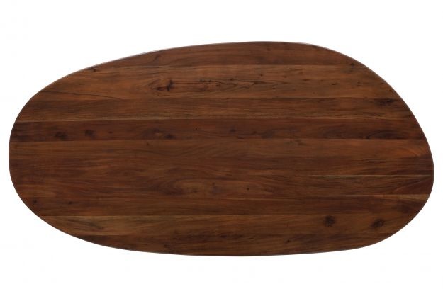 Roundly Eettafel/bureau Mangohout Walnoot 200x100