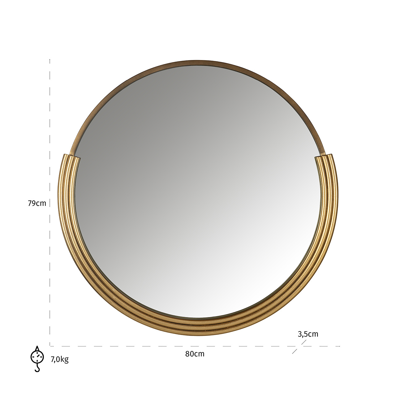Spiegel Afton (Brushed Gold)