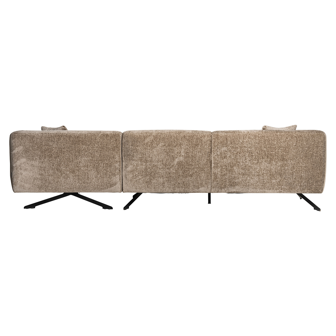 Bank Donavan 3-zits + lounge rechts (Bergen 104 taupe chenille)