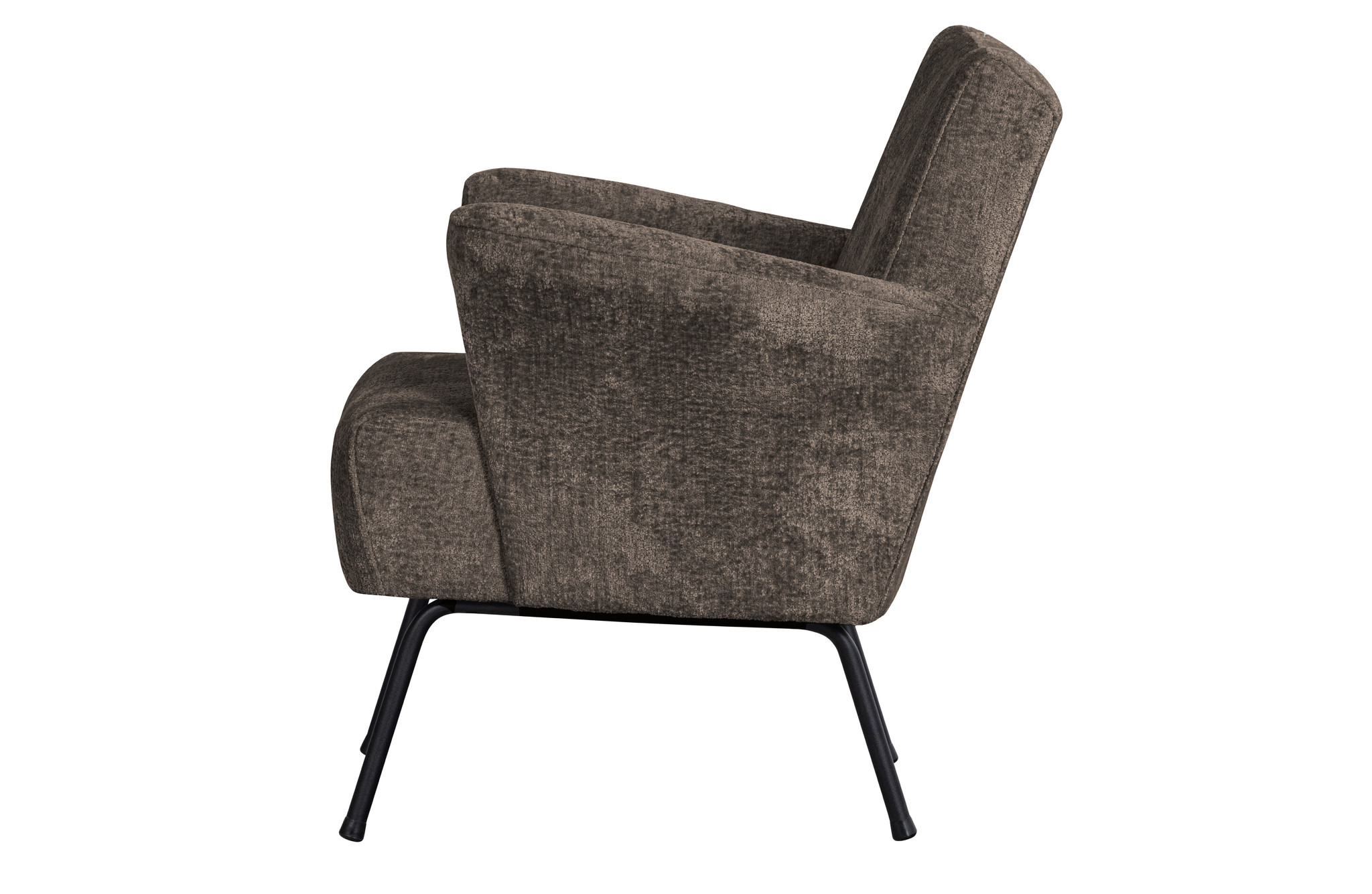 Muse Fauteuil Grof Geweven Stof Grijs/bruin