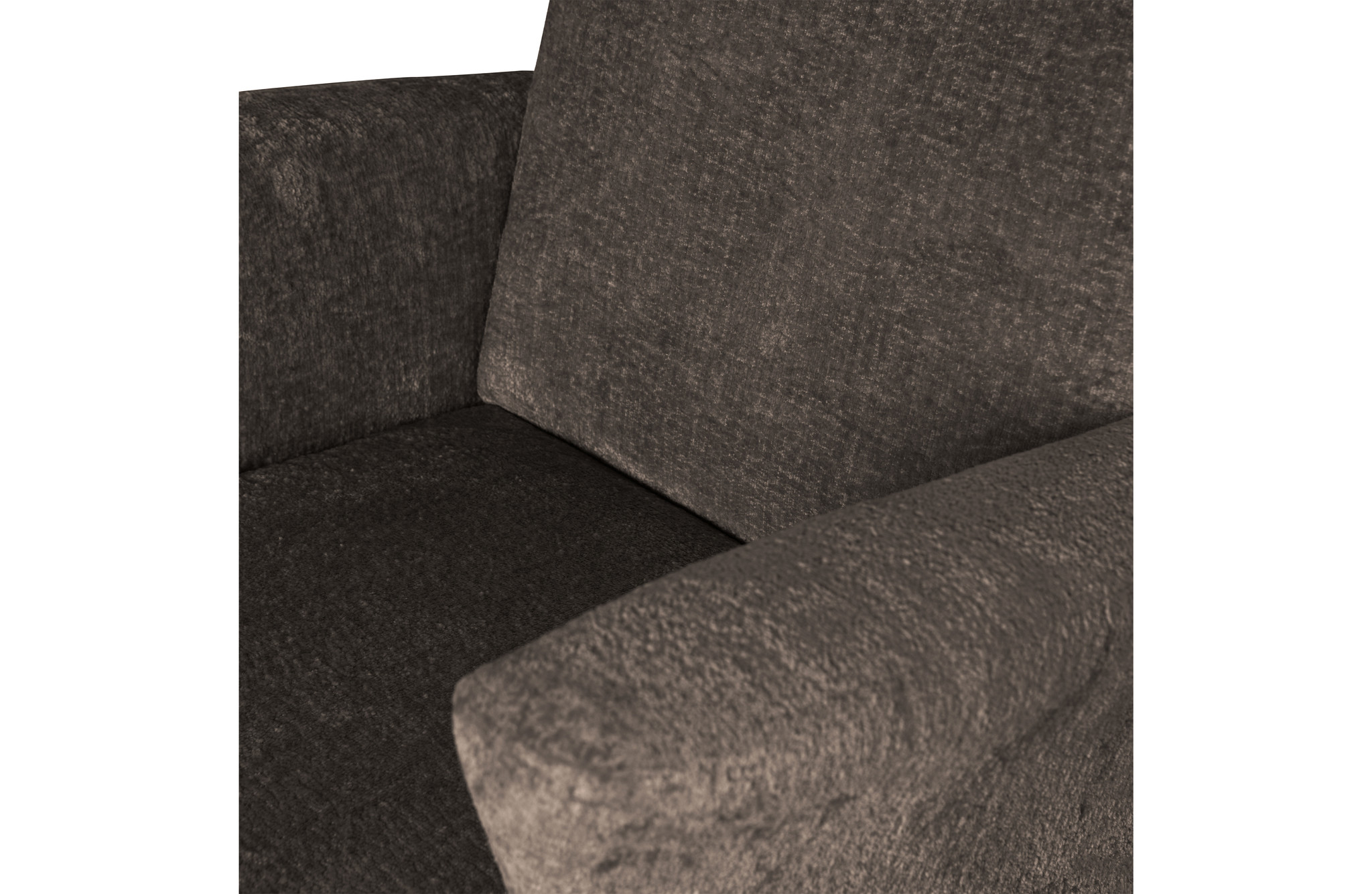 Muse Fauteuil Grof Geweven Stof Grijs/bruin