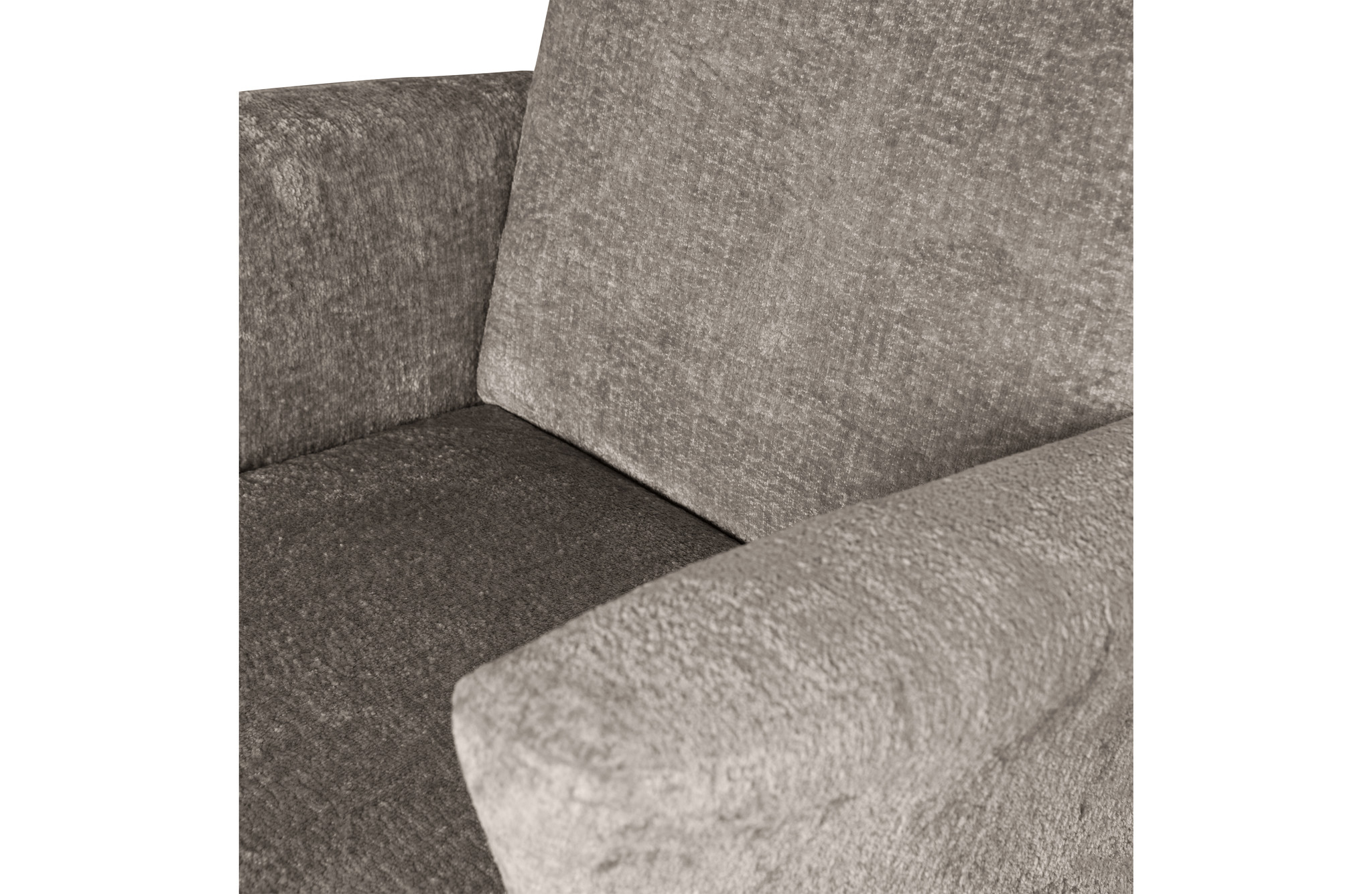 Muse Fauteuil Grof Geweven Stof Taupe