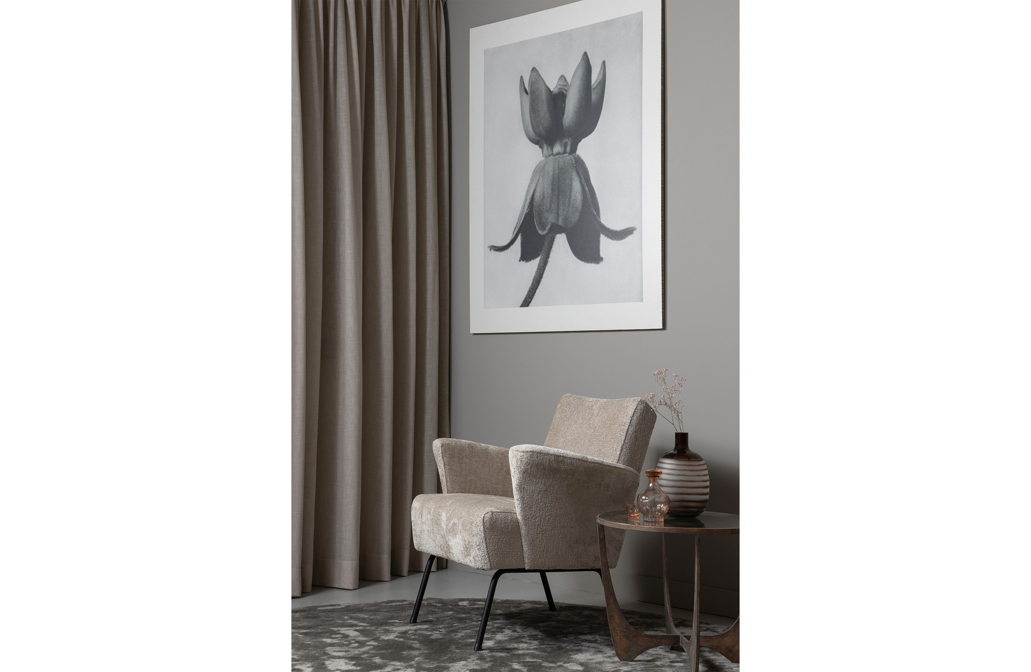 Muse Fauteuil Grof Geweven Stof Naturel
