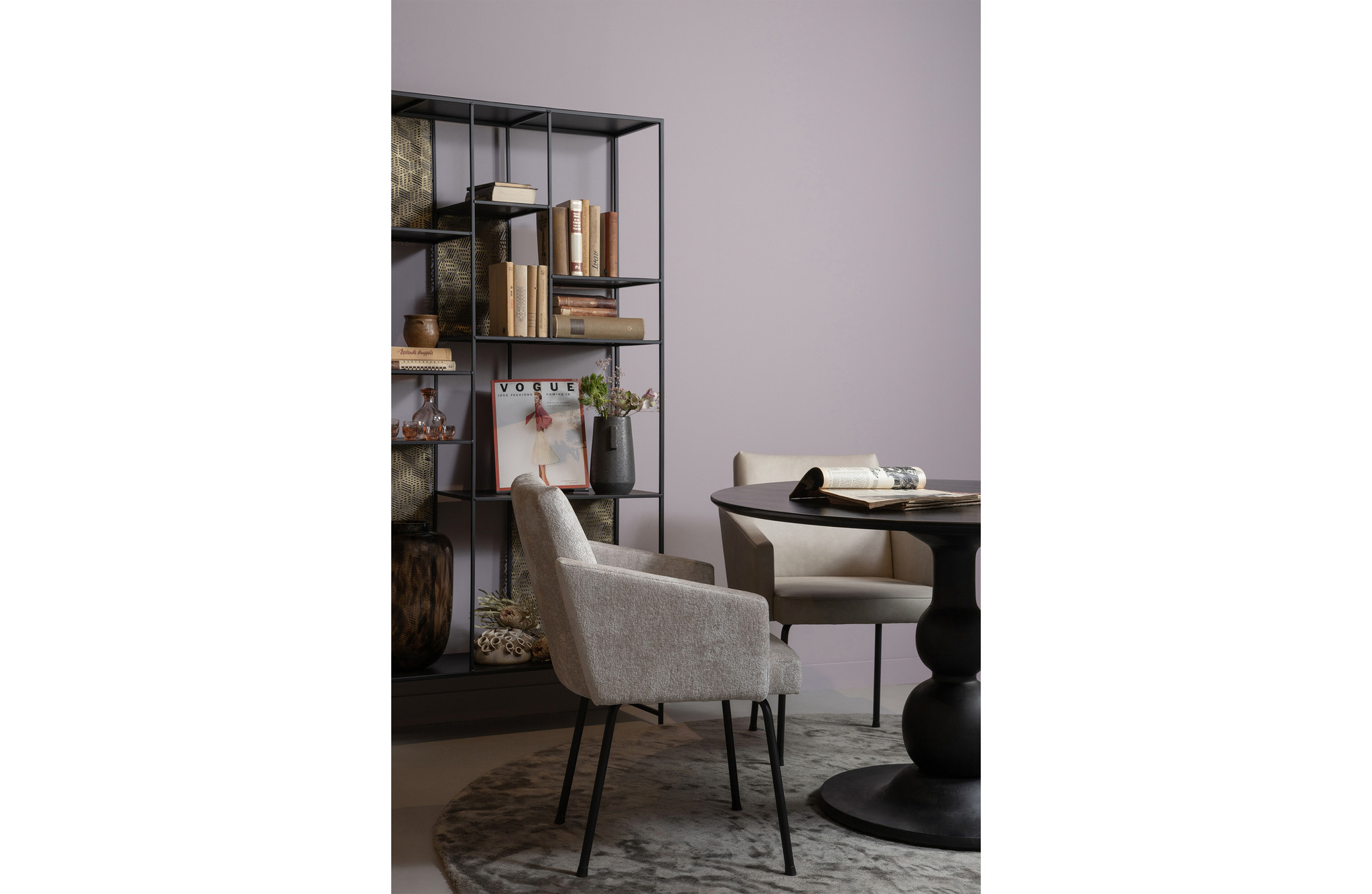 Mount Eetkamerstoel Met Armleuning Leerlook Naturel