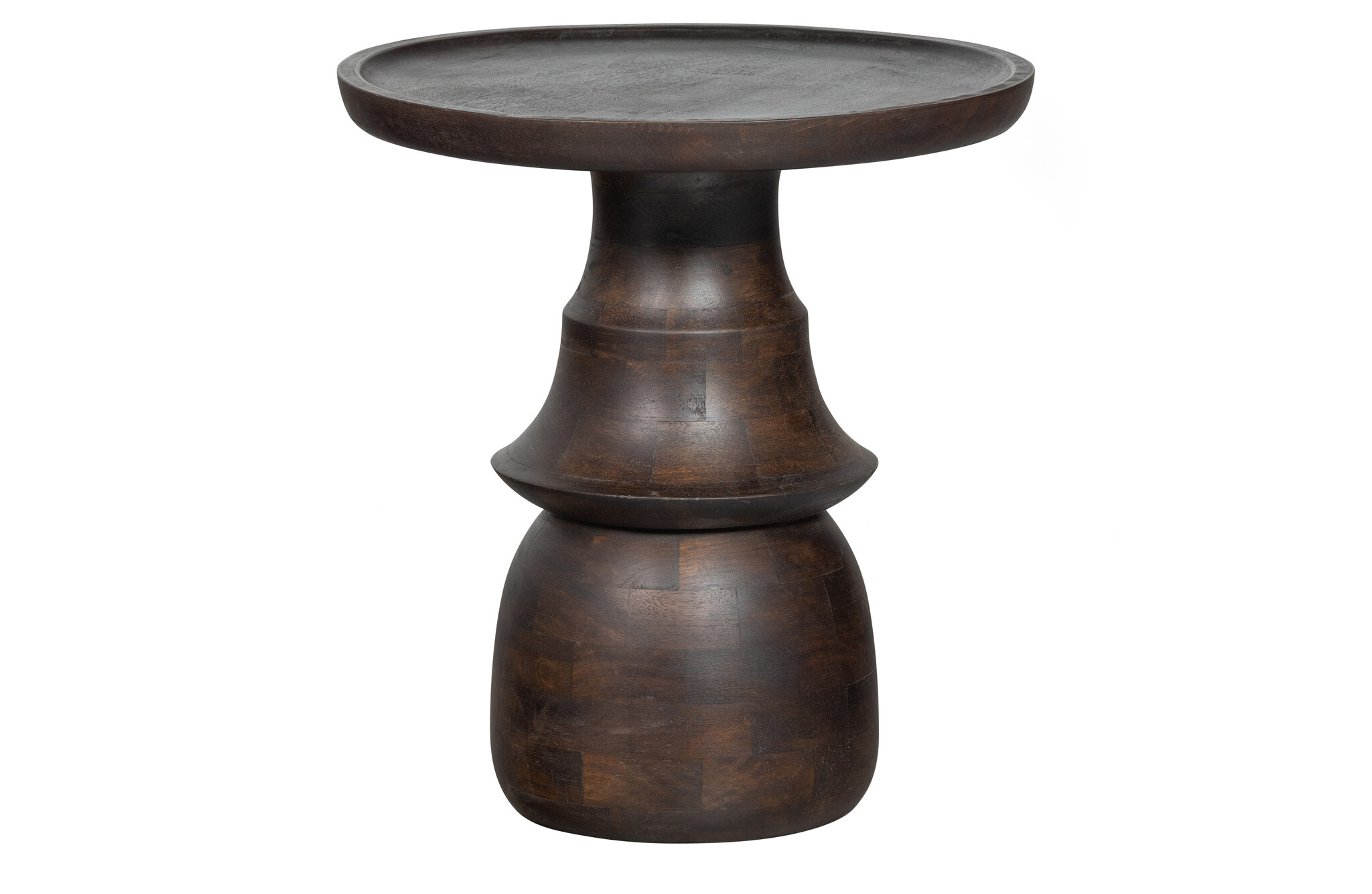 Broad Bijzettafel Met Gravure Poot Mango Hout Naturel