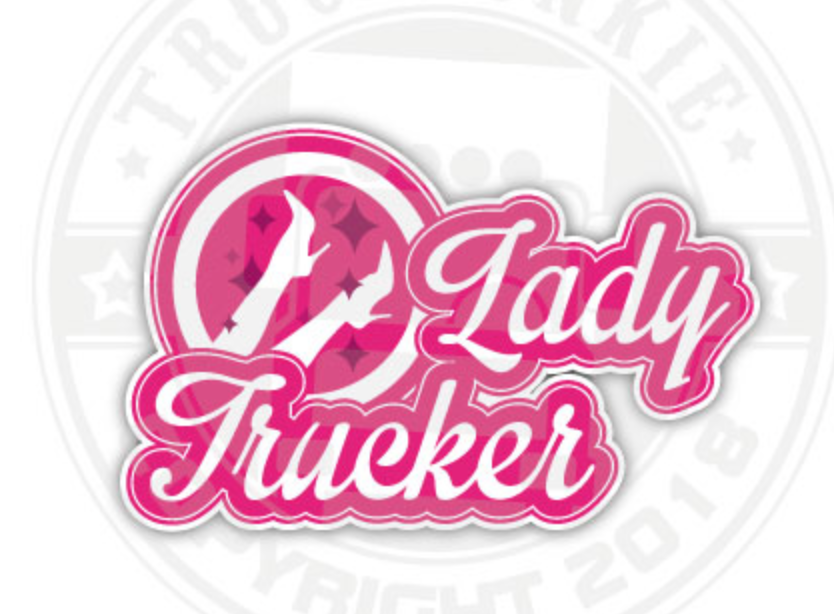 Lady Trucker - Full Print Sticker