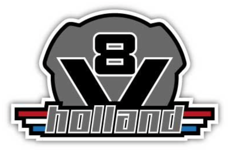 V8 Holland - Volldruck-Aufkleber