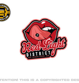 Red Lips - Redlight District - Full Print Sticker