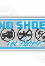 No Shoes in Here Green - Full Print Sticker