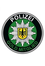 Polizei Gold Mitglied - Full Print Sticker