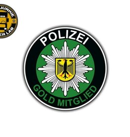 Polizei Gold Mitglied – Volldruckaufkleber