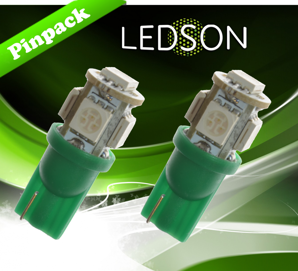 LED - Green - 5XSMD - W5W