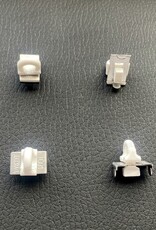 4x Curtain Stoppers - Narrow Rail White - Volvo, MAN, Iveco, Renault T, DAF Super Space Cab Rear Rail