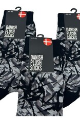 Socken dänisches Plüschmotiv Grau