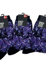 Socks Danish plush motif Purple