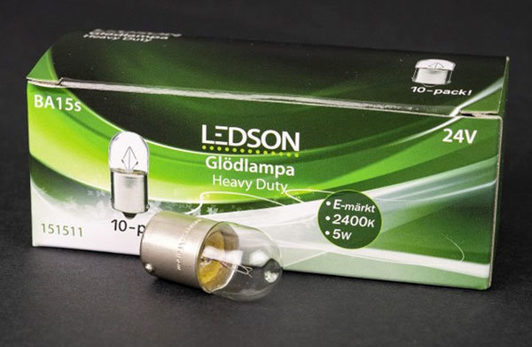 Ledson - Glühbirne BA15S - 24V Heavy Duty - 10er-Pack