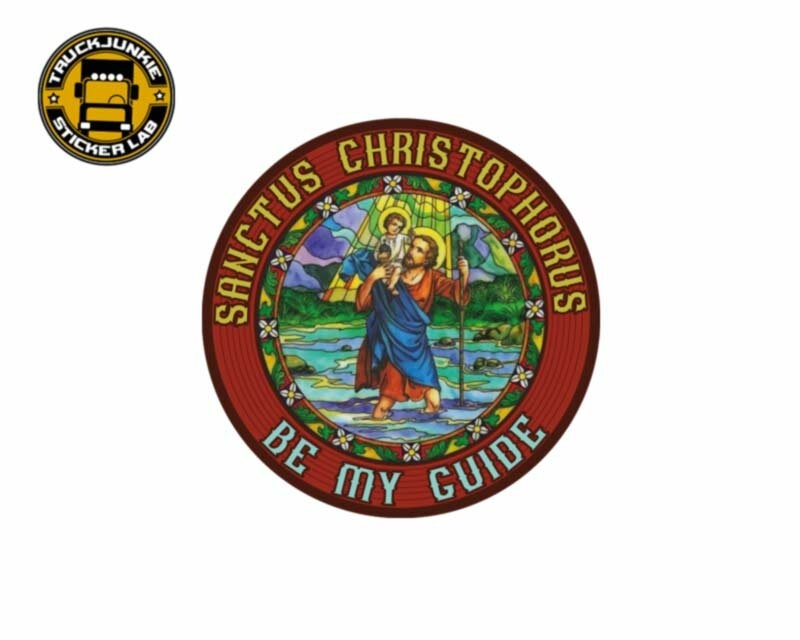 St. Christopher - Be My Guide - Full Print Sticker