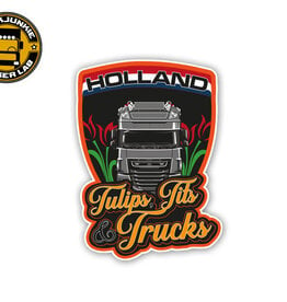 Tulpen, Titten und Lastwagen – Volldruck-Aufkleber
