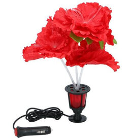 Beleuchtete Blume – rotes Licht – 12–32 V