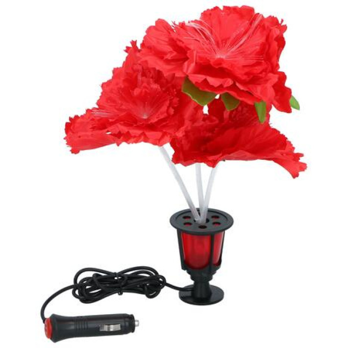 Beleuchtete Blume – rotes Licht – 12–32 V