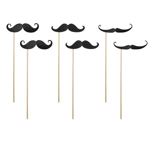 Party Deco Party Prop - Prop Moustache ( 6 pieces )