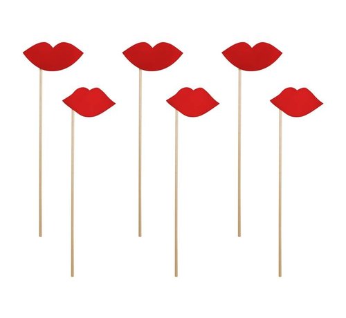 Party Deco Party Prop - Prop Lips ( 6 pieces )