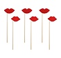 Party Prop - Stok met lippen ( 6 stuks )