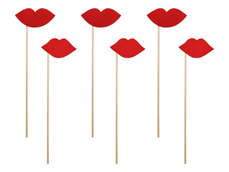 Party Deco Party Prop - Prop Lips ( 6 pieces )