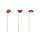 Party Prop - Stick avec des lèvres effrayantes (3 pièces)