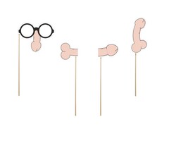 Party Deco Party Prop - Stok met Penis ( 4 stuks )