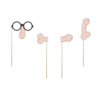 Party Deco Party Prop - Stok met Penis ( 4 stuks )